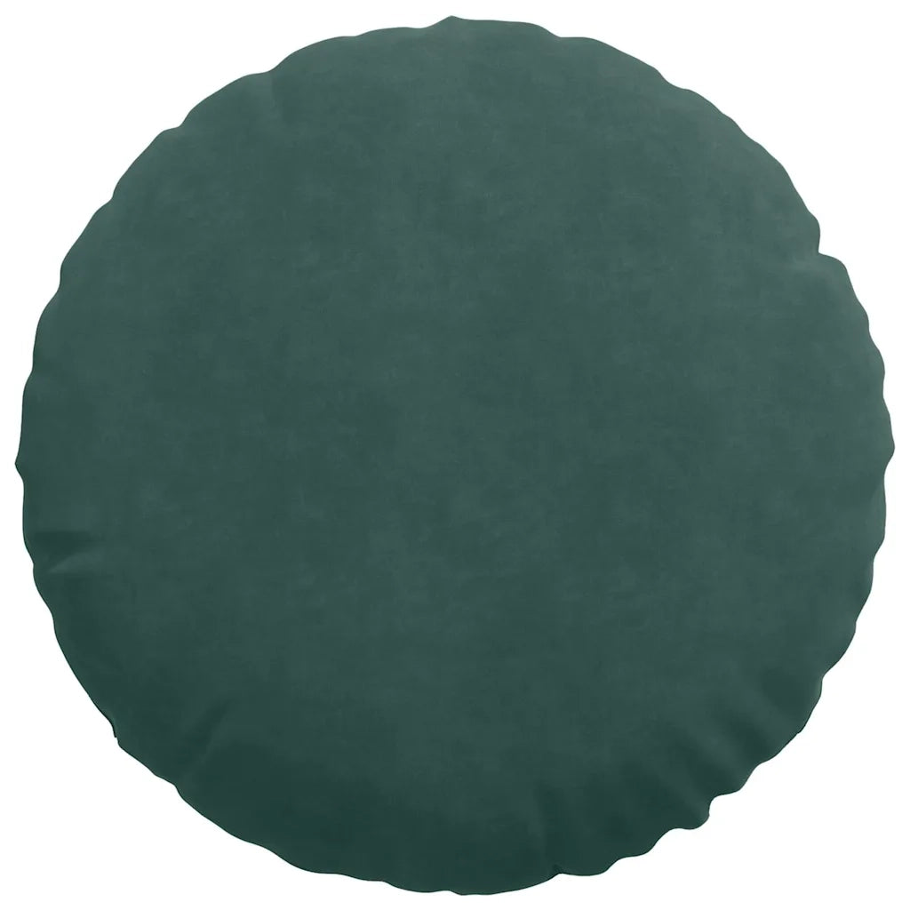 Cuscini per Seduta 2 pcs Verde Scuro Ø50 x 19 cm Velluto 42014176