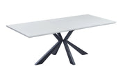 Mobili 2g - tavolo moderno allungabile piano impiallacciato bianco 160x90x78 - Mobili 2G