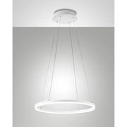 Giotto Sospensione Bianca D.600 Collezione Giotto Lampada LED da 1 Luce Altezza 200 Cm