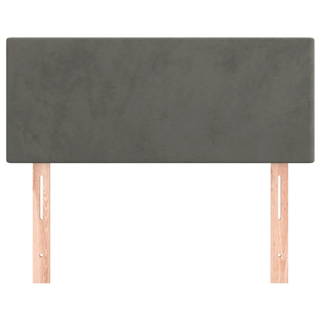 Testiera-Testata Decorativa Grigio Scuro 90x5x78/88 cm in Velluto 187782