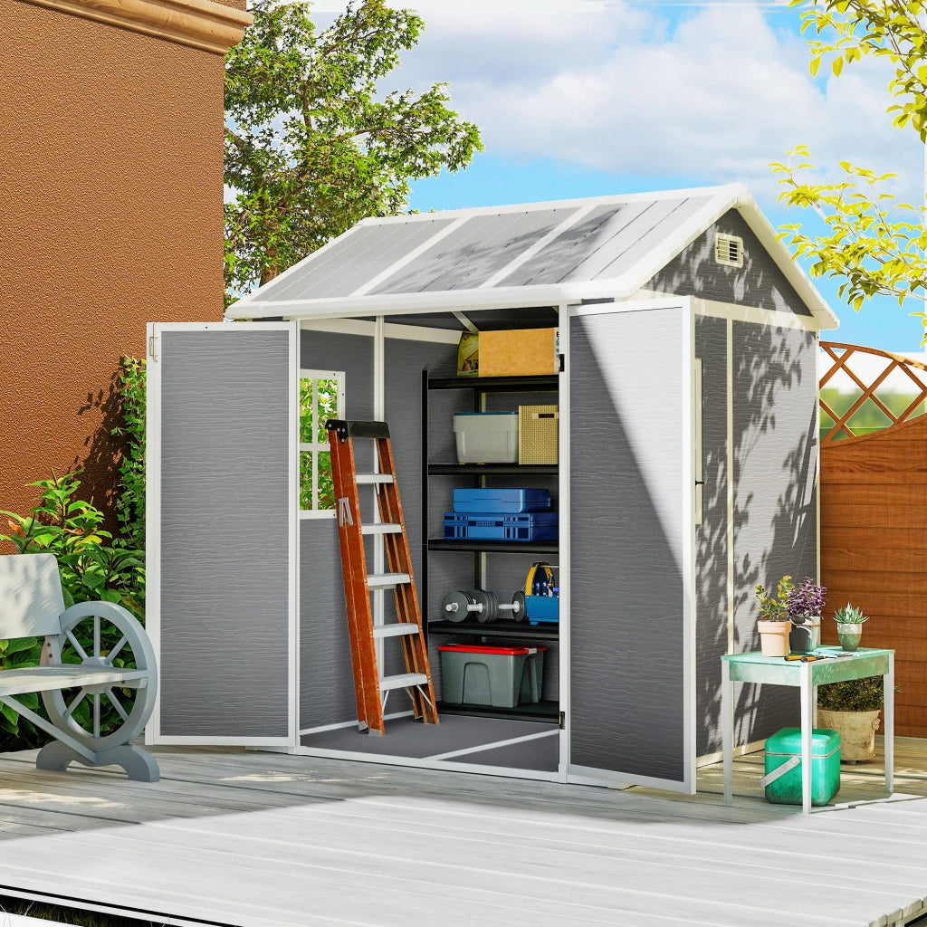 Casetta da Giardino ¨C Minimal ¨C Plastica Grigio 123x89x120