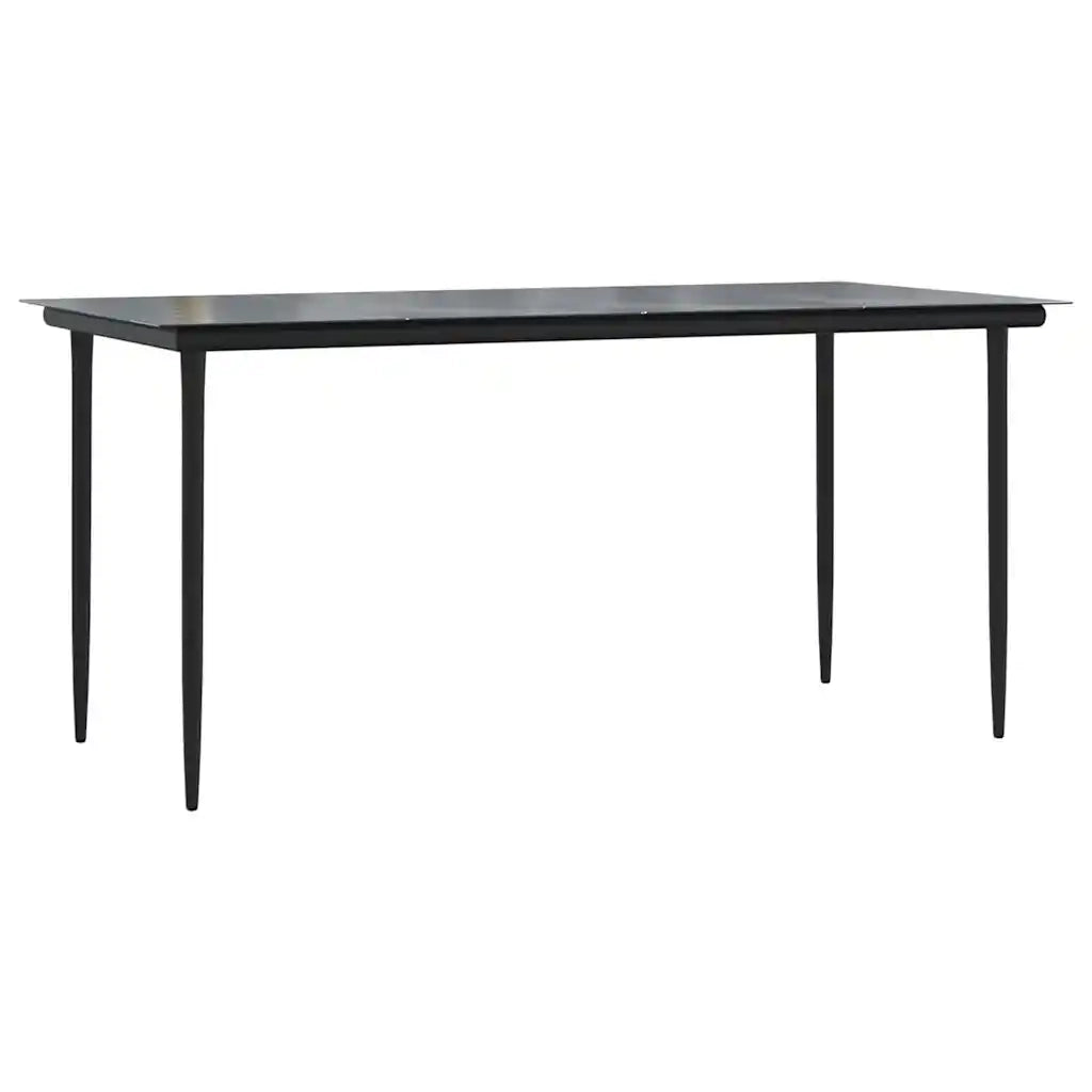 Set da Pranzo da Giardino 5pz Polyrattan Vetro 3334495