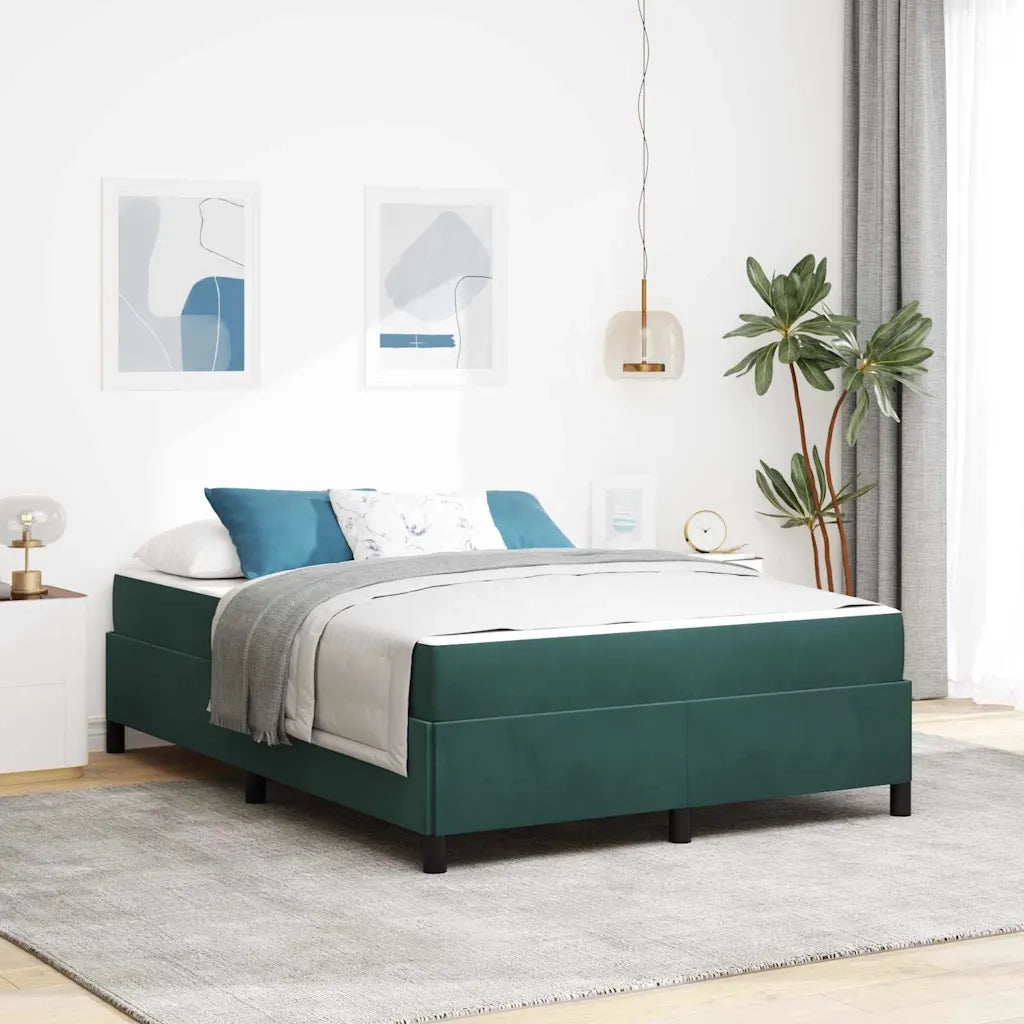 Struttura del letto Verde Scuro 140 x 190 cm Tessuto 3399063
