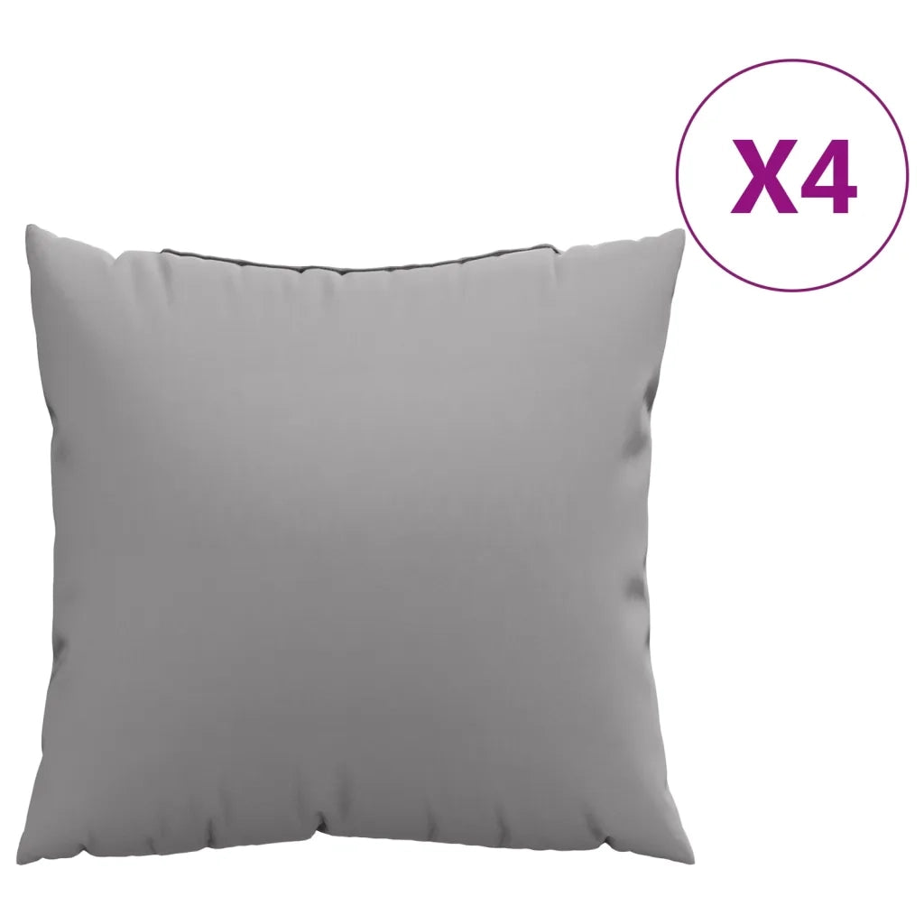 Cuscini per Divano 4 pz-Set di 4 Cuscini per Sofa Grigi 50x50 cm in Tessuto