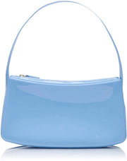 Borsa Donna Quadrata Clutch, Azzurro