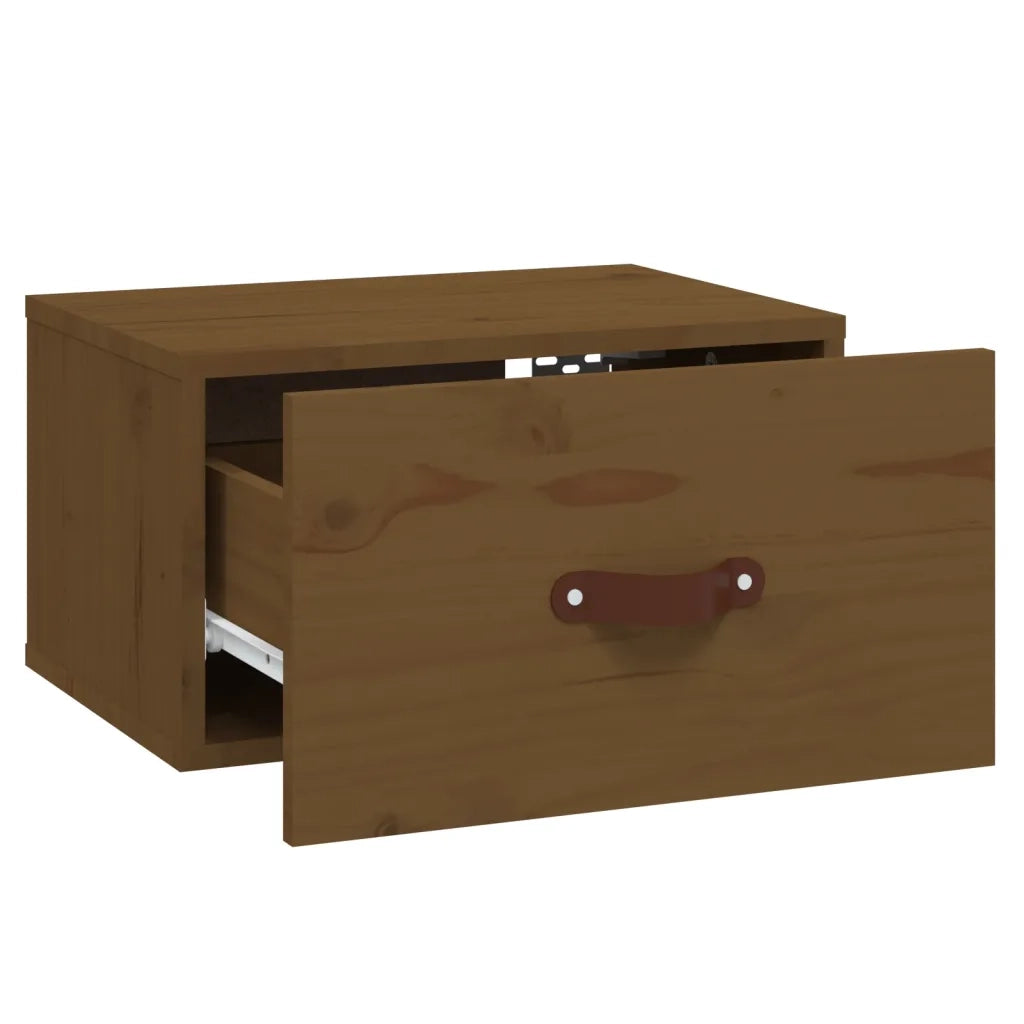 Comodino | Armadio da Notte | Mobiletto da notte a Muro ambra 40x29,5x22 cm