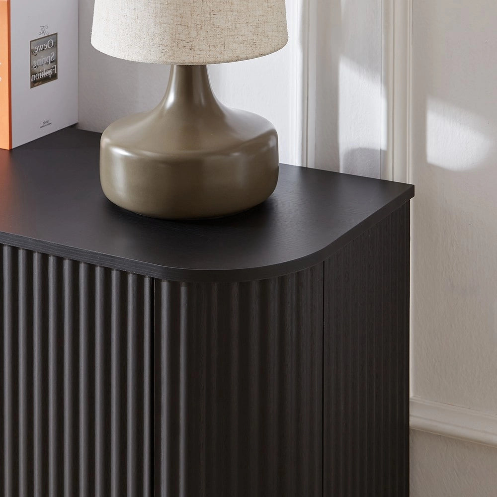 Credenza Buffet TV ¨C MINIMAL ¨C Nero, Legno, 162.5x38x61 cm