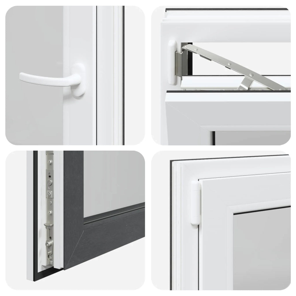 Finestra per Soffitta RISOR 60 x 60 cm PVC e Vetro Antracite CFW9804586