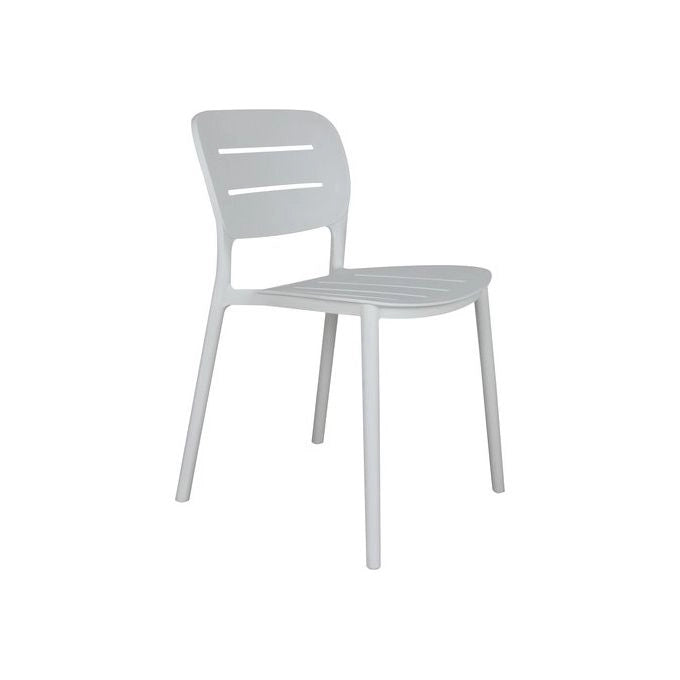 Amicasa PP832 Sedia da Esterno Creta Bianco colore Creta Bianco
