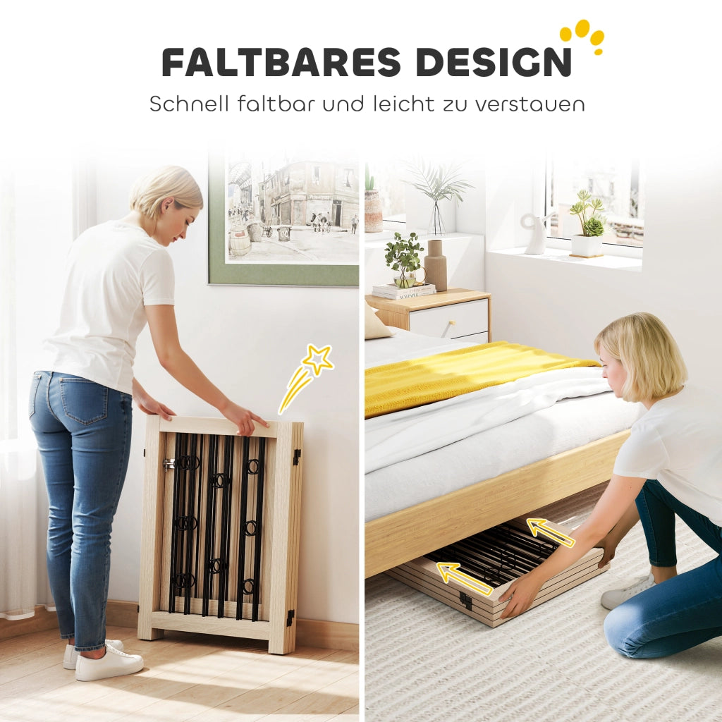 Cancelletto per Animali ¨C Xylo ¨C 4 Pannelli MDF Acciaio con Porta