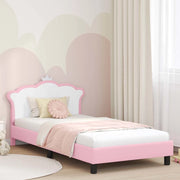 Struttura letto bambini con testata Rosa 90 x 190 cm PU