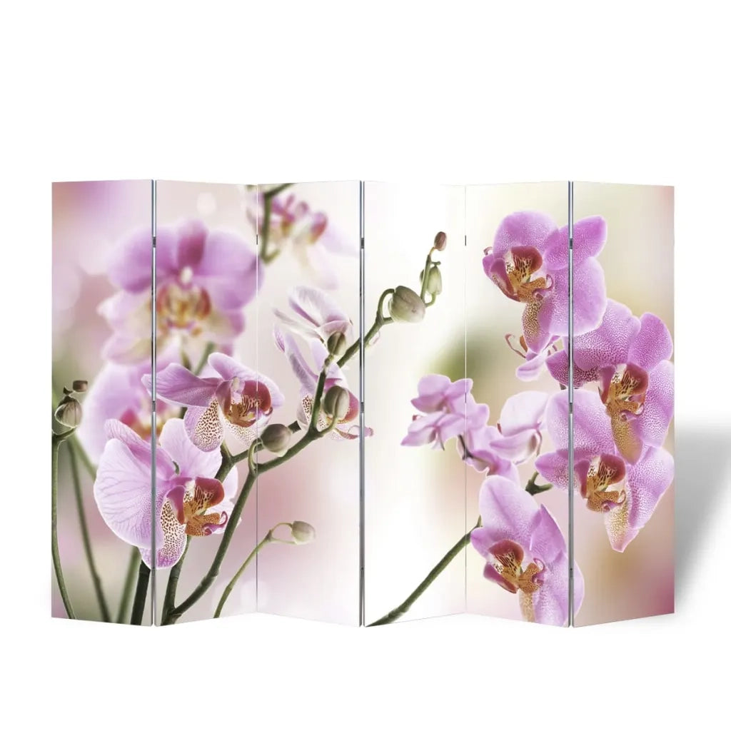 Paravento Pieghevole 217x170 cm con Stampa Fiore 240481