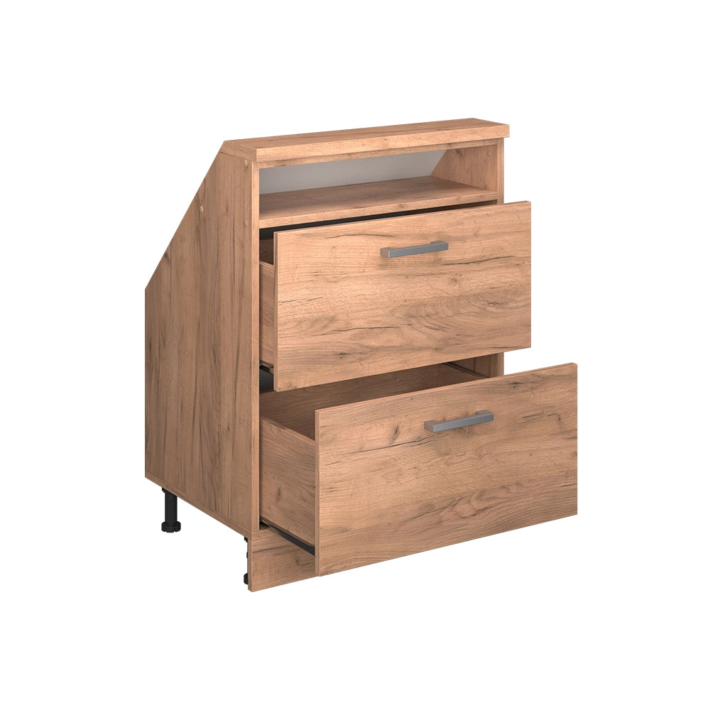 Mobile sottotetto Rion Rovere dorato/Rovere dorato con 2 cassetti Vicco