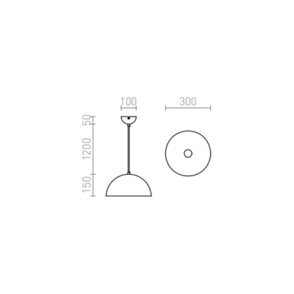 Lampadario MONROE 30 a sospensione rame 230V E27 42W