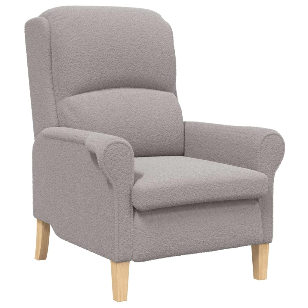 Poltrona | Sedia Relax Grigio chiaro Tessuto Sherpa morbido