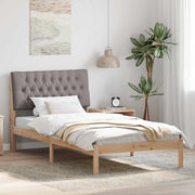 Letto con Testiera Rivestita con testiera Marrone 100 x 200 cm 878842
