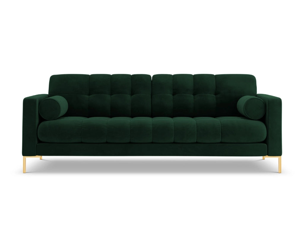 Cosmopolitan Design - Divano "Bali" 3 posti in velluto verde bottiglia 