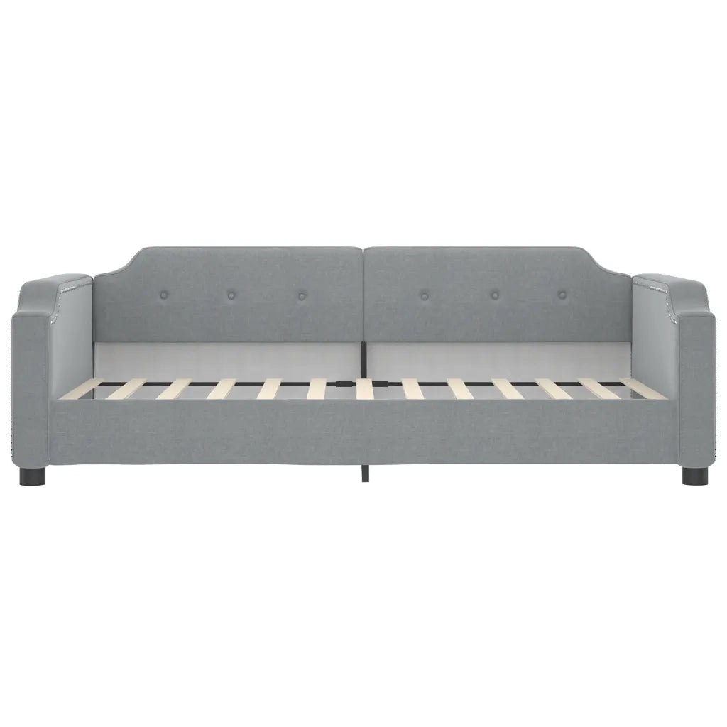 Divano Letto con Letto Estraibile-Sofa Letto-Daybed Grigio Chiaro 80x200 Tessuto 889877