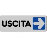 ETICHETTA 'USCITA DX' 15x5 cm - 10 pezzi