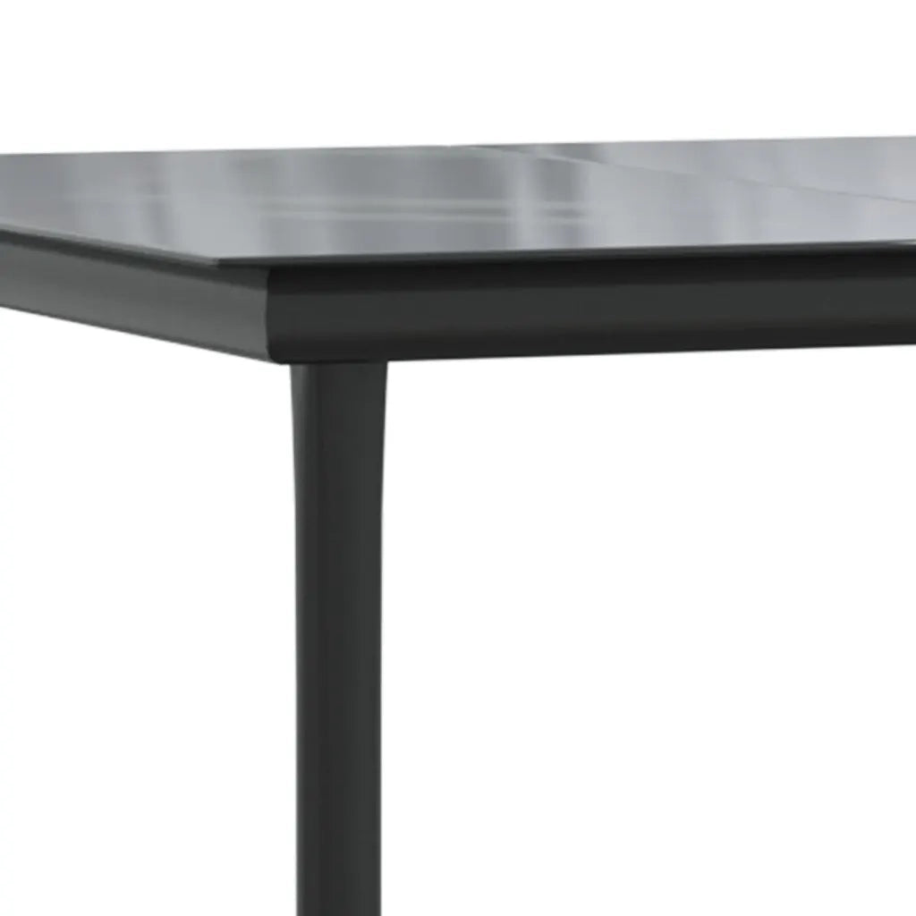 Set Salotto Giardino 3 pz | Set di Mobili da Esterno con Cuscini Nero e Grigio Polyrattan