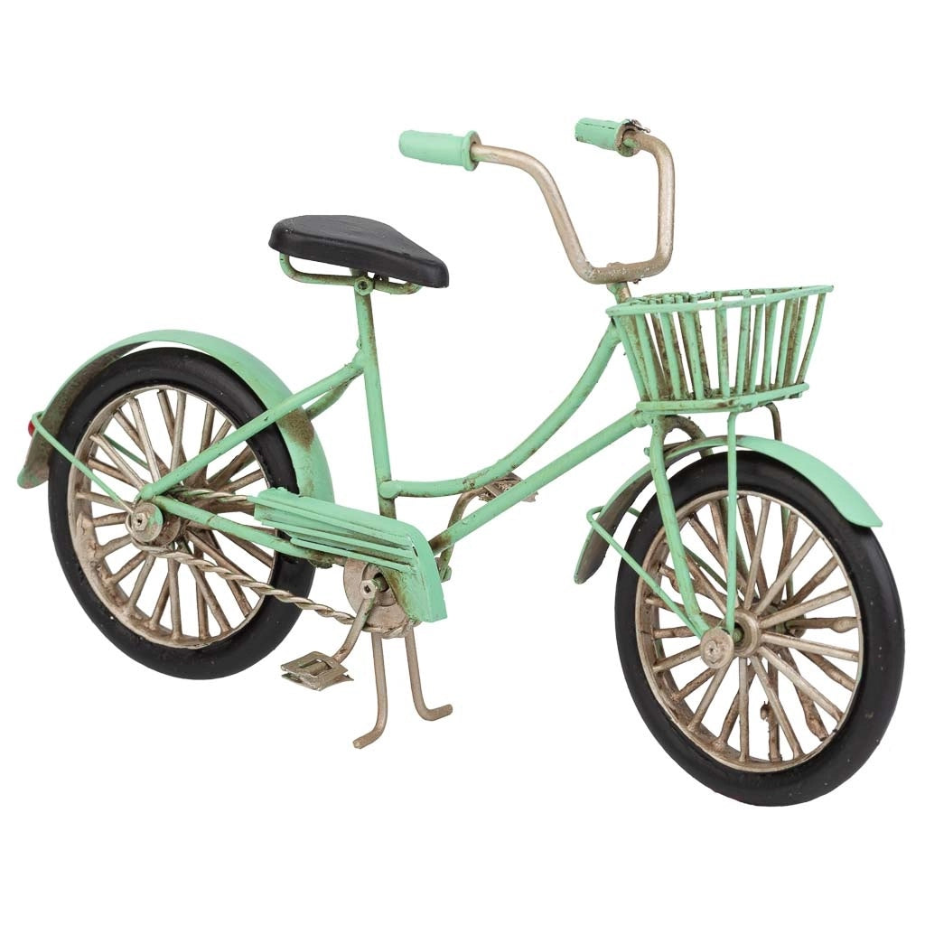 Bicicletta metallo verde 22x6,5x13h