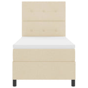 Letto a molle con materasso con led Crema 80 x 200 cm Tessuto 3342828