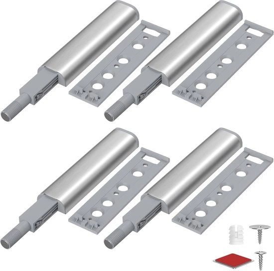 Set di 4 Chiusure a Spinta Magnetica per Porte di Cucina e Ante