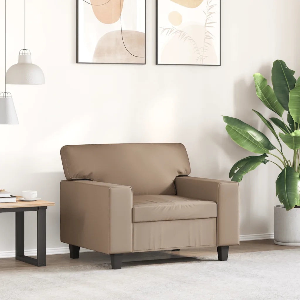Poltrona | Sedia Relax Cappuccino 60 cm in Similpelle