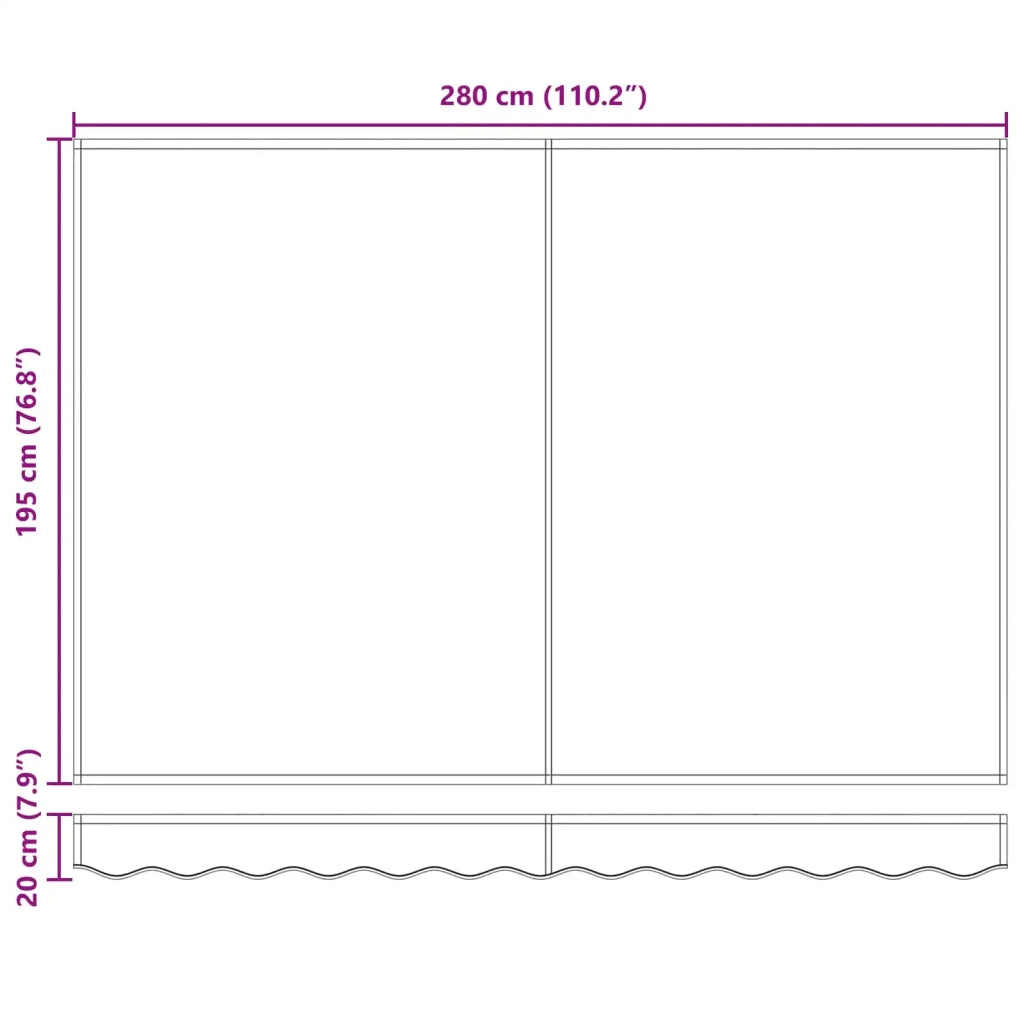 Tenda retrattile Giallo e Bianco 3 x 2 m 3418887