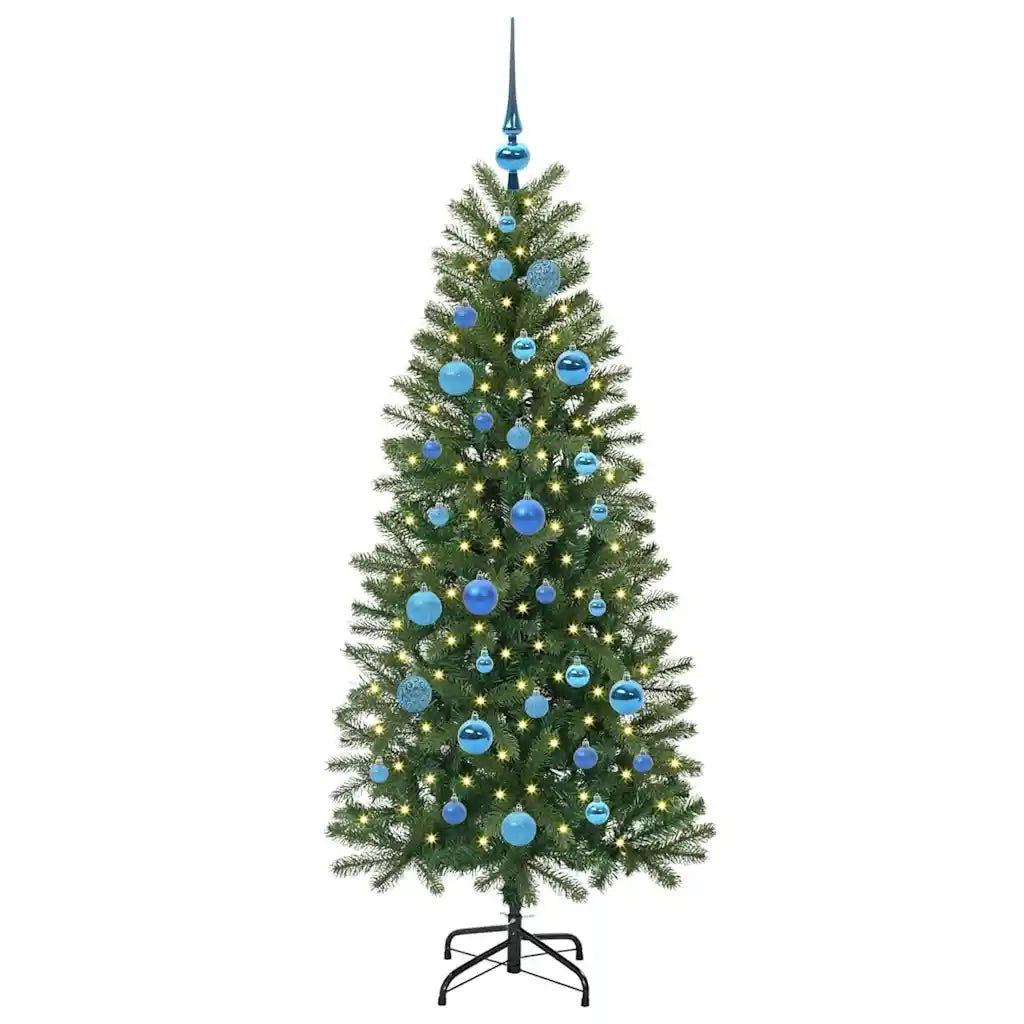 Albero di Natale artificiale con 150 LED Verde 150 cm PE e PVC 3397348