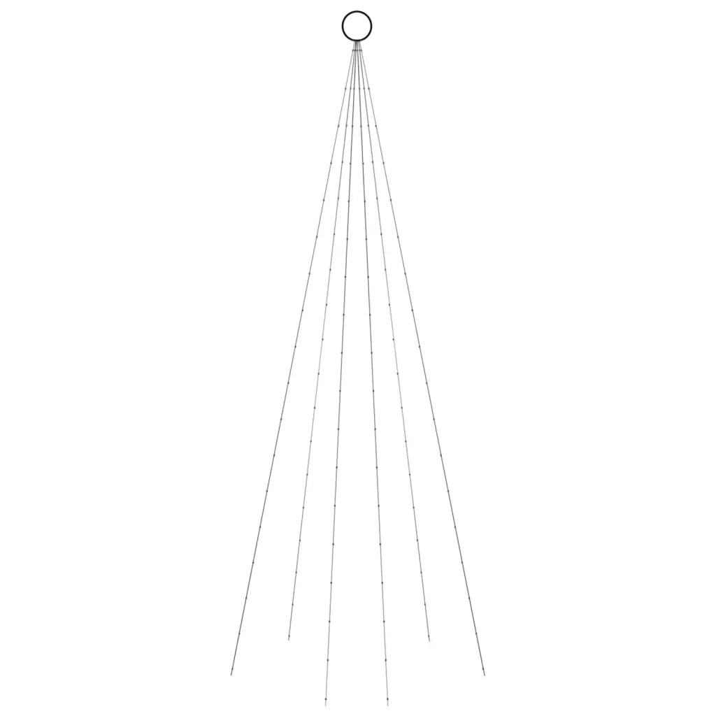 Albero di Natale Pennone Bianco Caldo 108 LED 180 cm 343518