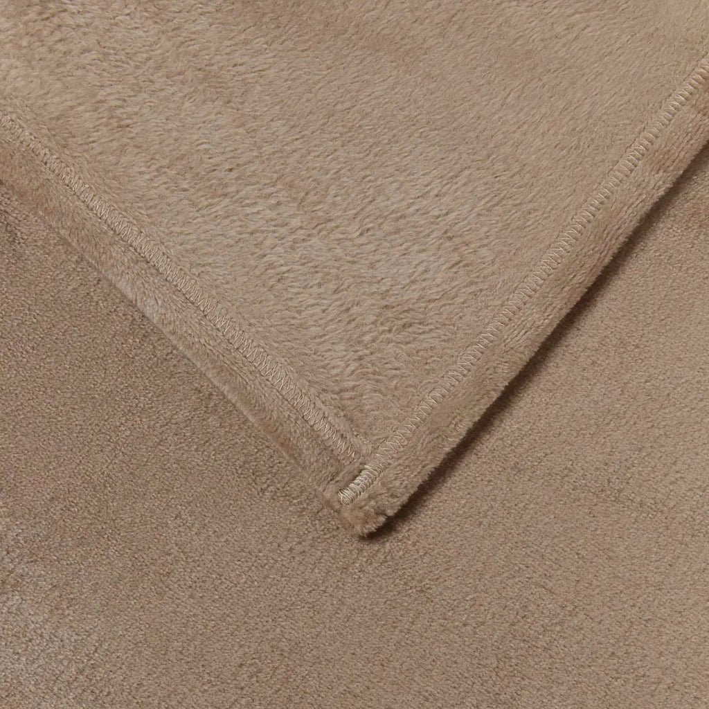 Coperte da Pile 6 pcs Cammello 220 x 240 cm Panno