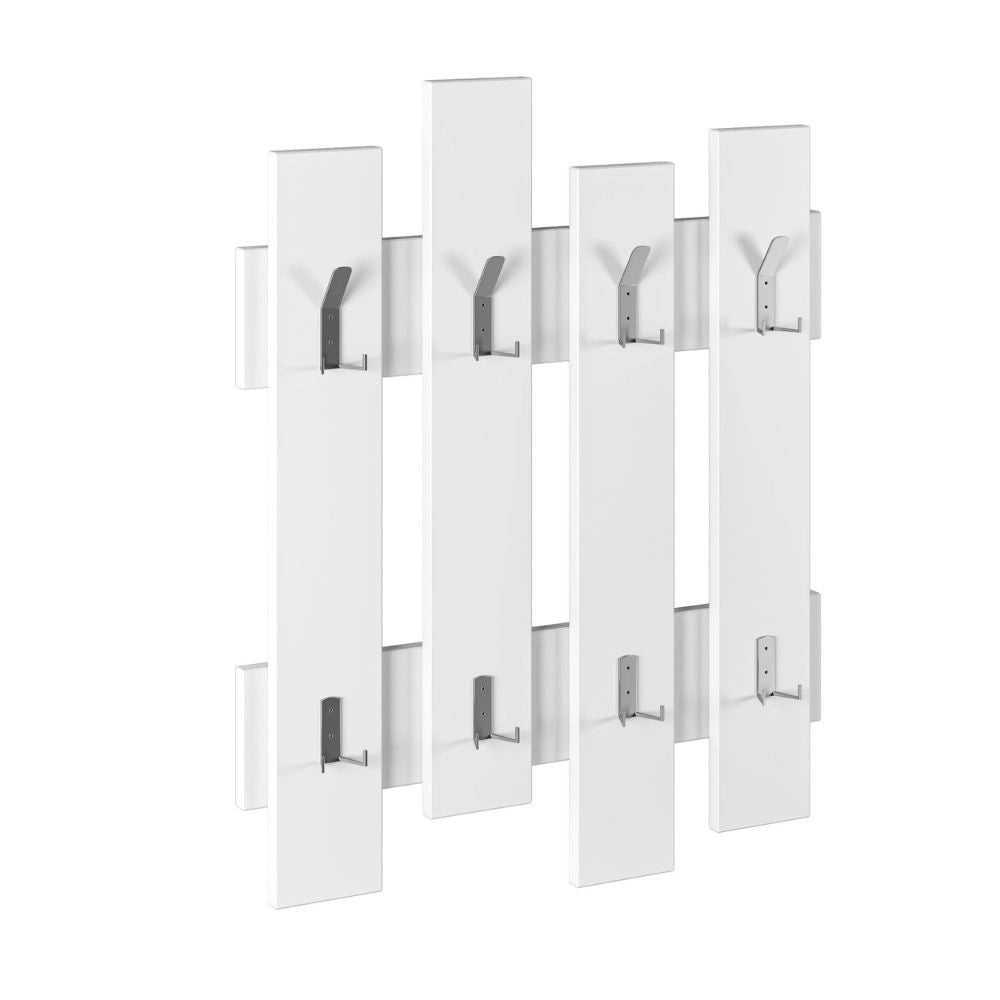 Appendiabiti a muro Wave 8 ganci colore bianco