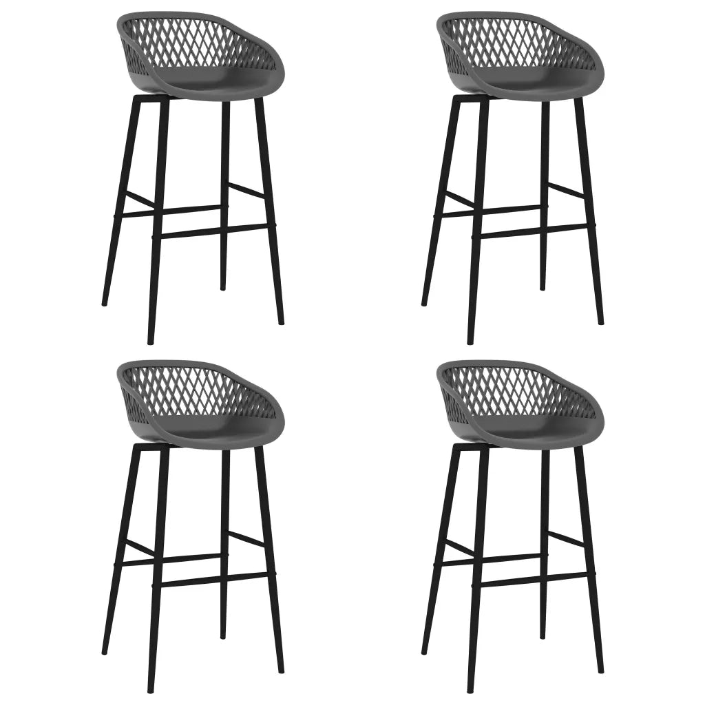 Set da Bar 5 pz Nero e Grigio 3057377
