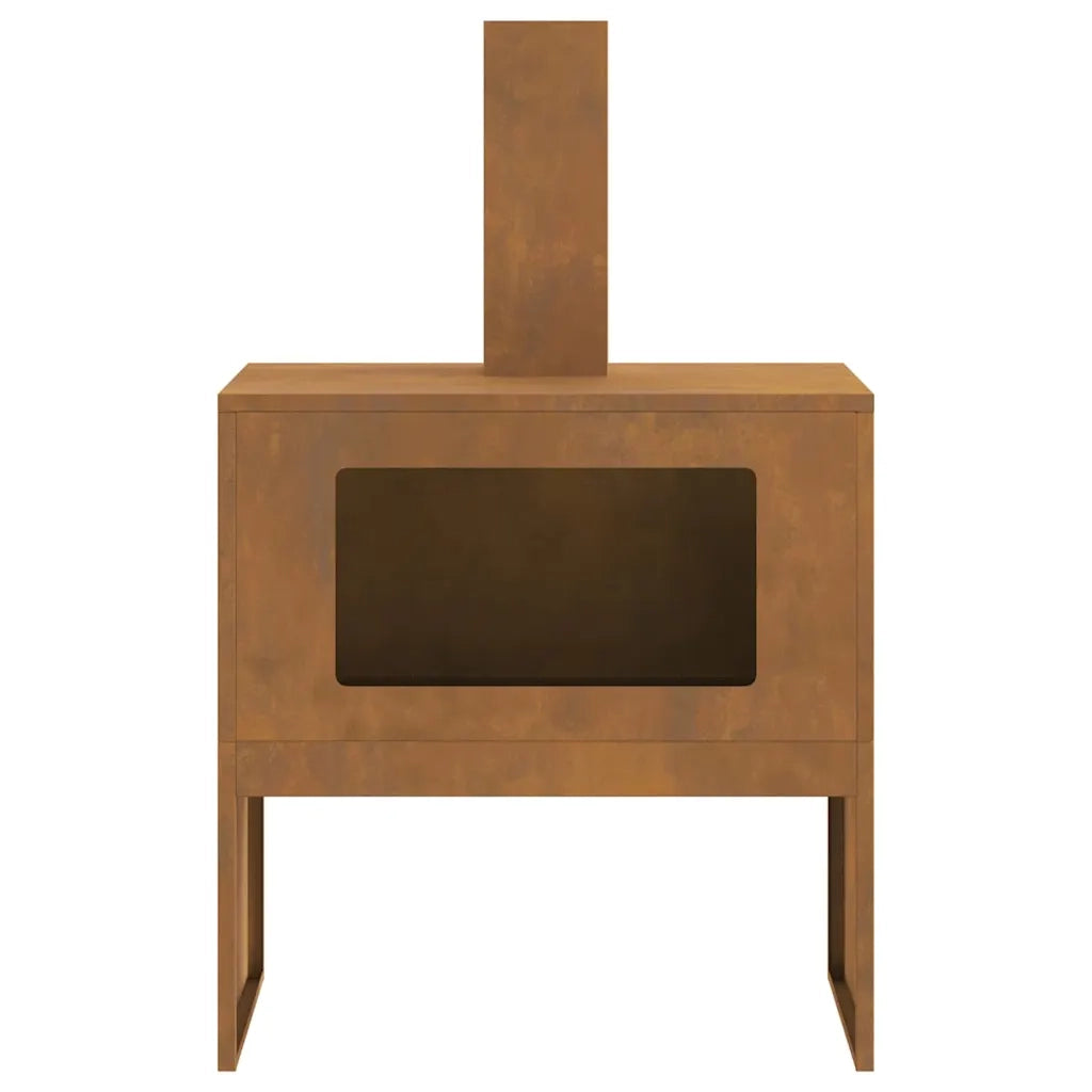 Focolare-Stufa-Camino Marrone 60 x 40 x 96 cm Acciaio