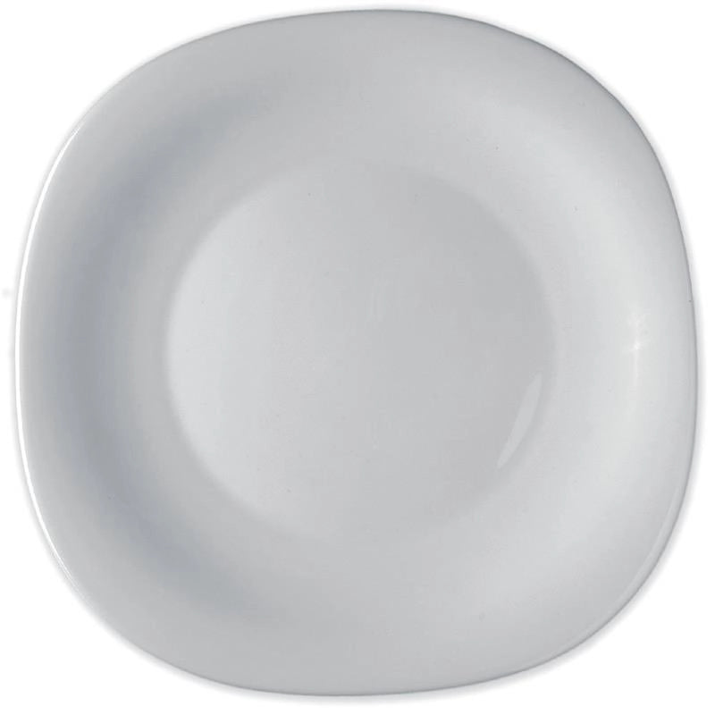 PIATTO PICCOLO LINEA PARMA ROCCO BORMIOLI IN OPALGLASS BIANCO QUADRATO 19 CM