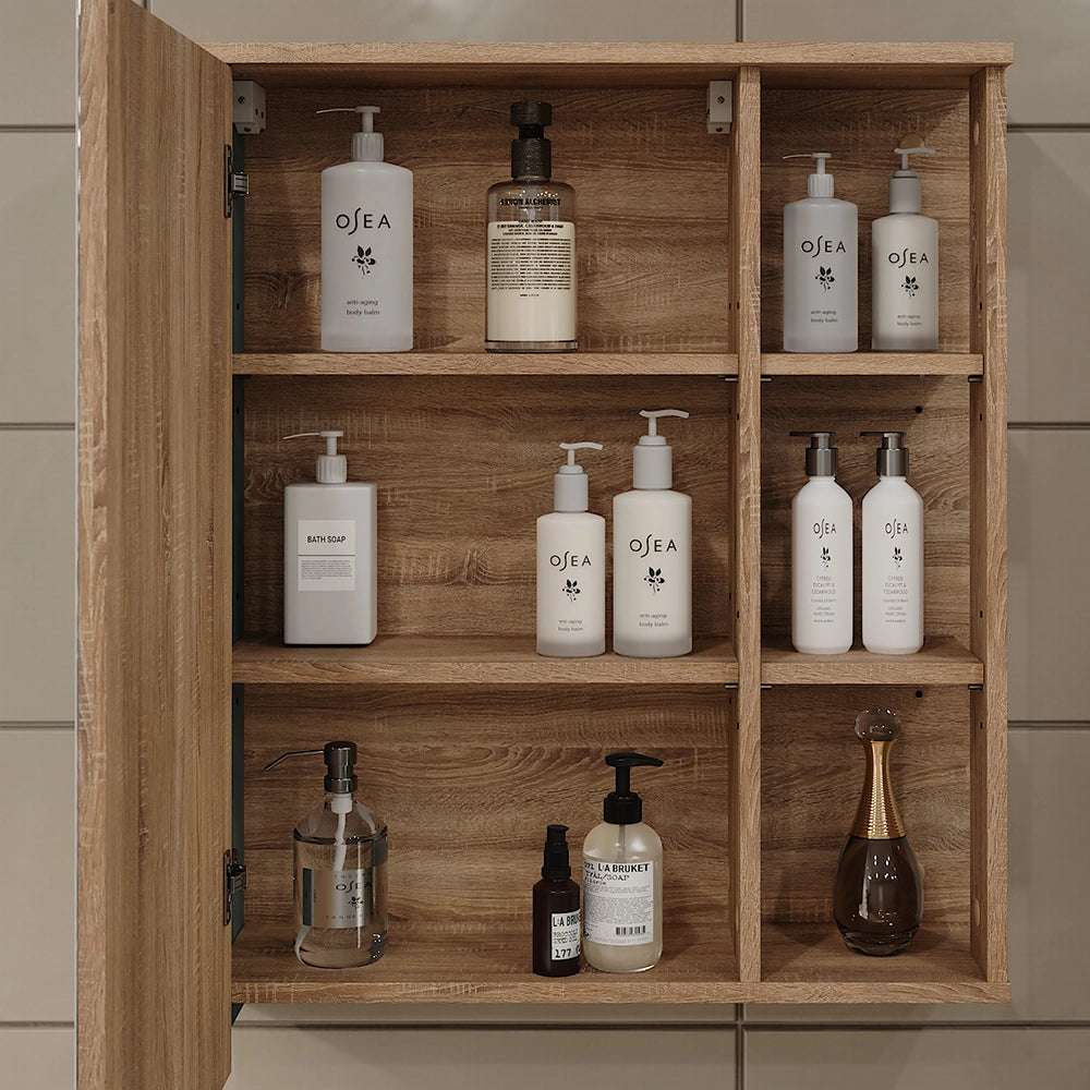 Vicco Mobile a specchio Sonoma/blu 60 x 75 cm