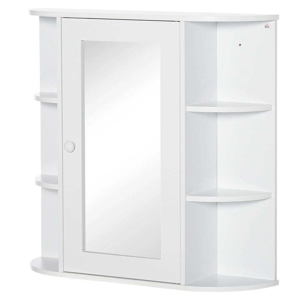 Armadio da bagno con specchio ¨C Zephmum ¨C Bianco 66x17x63 cm