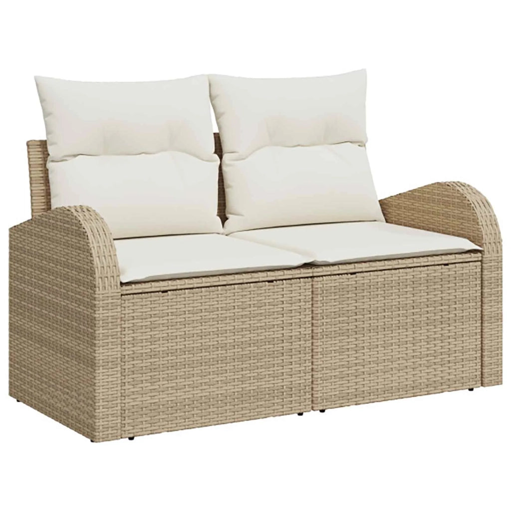 Set di divani 5 pz Beige e Bianco Crema 3447782
