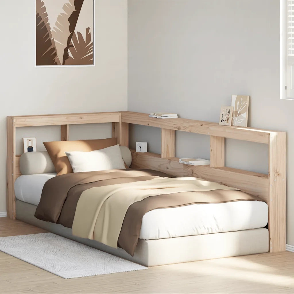 Testiera | Testata Libreria a L 80 cm in Legno Massello di Pino