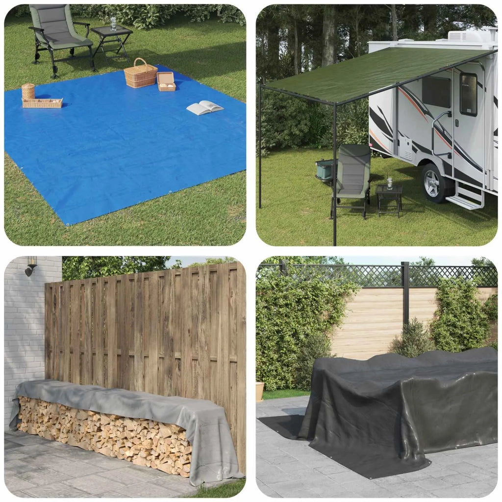 Telo con Occhielli Grigio Antracite 4 x 8 m 260 gsm PE 42039471