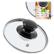 Coperchio in vetro KADAX da 16 cm, universale, resistente al calore, per pentole o padelle.
