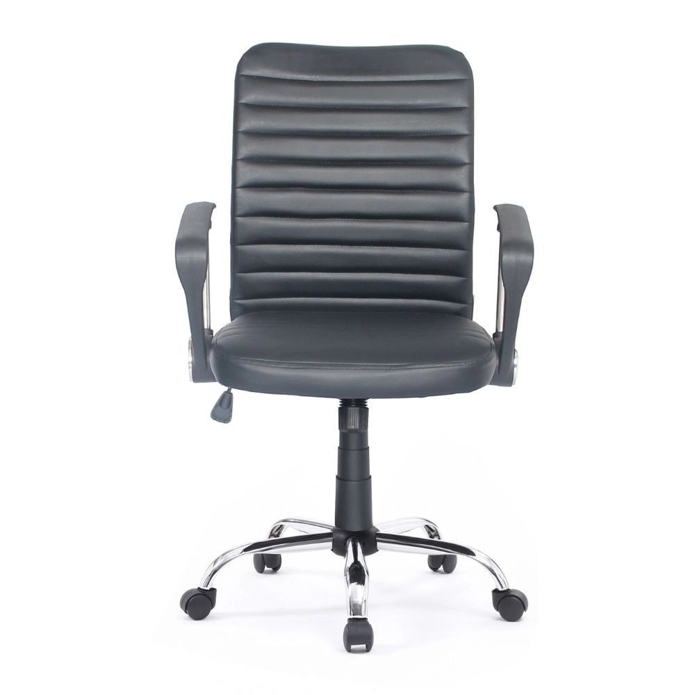 Poltrona ufficio base cromata Asgar colore nero