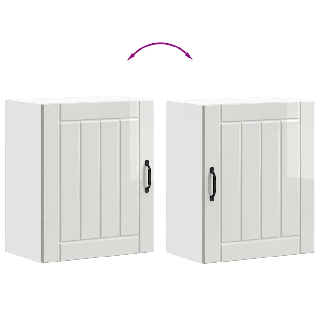 Pensile da Cucina Lucca Bianco Lucido in Legno Multistrato 853801