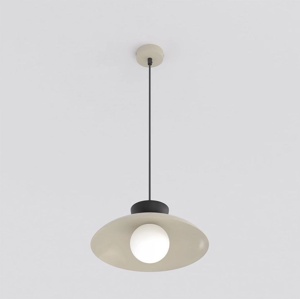 Lampada sospesa minimalista MULAN beige Emibig 1xG9