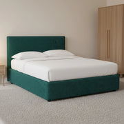Basildon, Letto Matrimoniale Sfoderabile Made in Italy, Verde Petrolio