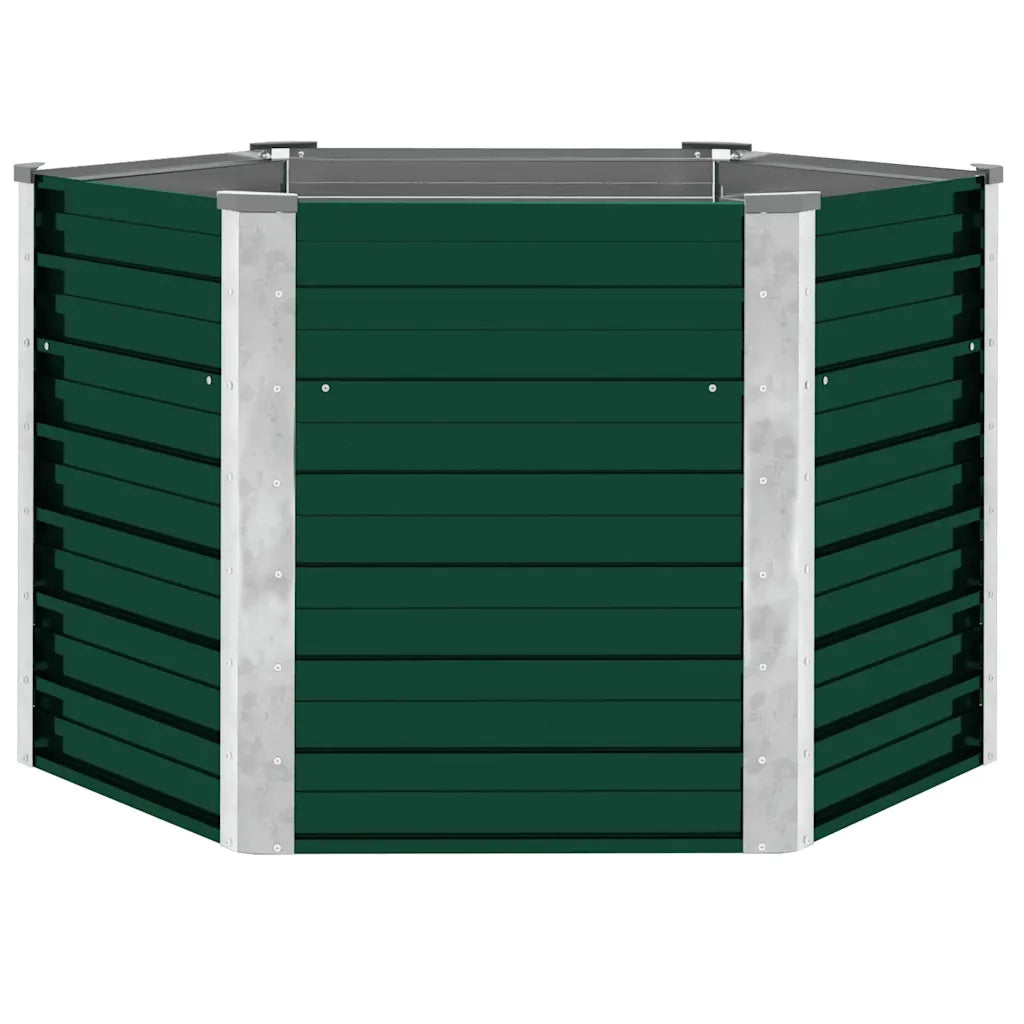 Letto Rialzato Giardino in Acciaio Zincato 129x129x77 cm Verde cod mxl 49422