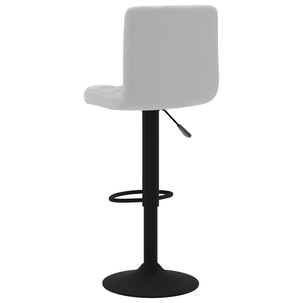 Sgabello da Bar Grigio Chiaro in Velluto 334294