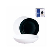 Servizio piatti Luminarc Apy 18 Pezzi bianco e nero in vetro temperato