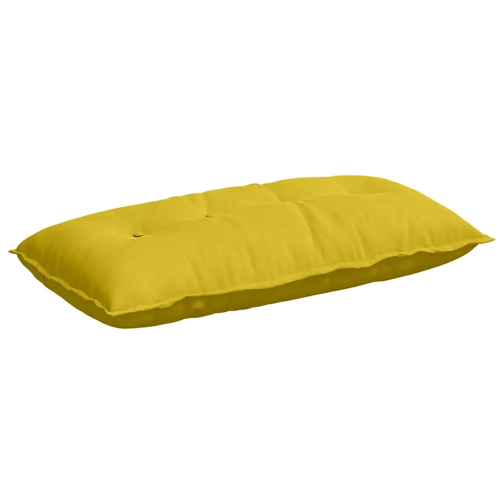 Cuscino per Schiena Giallo 100 x 50 cm Tessuto in Cords 42014768